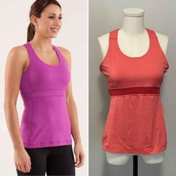 lululemon athletica Tops - Lululemon Swift Tank Top Peach Pink Size 10